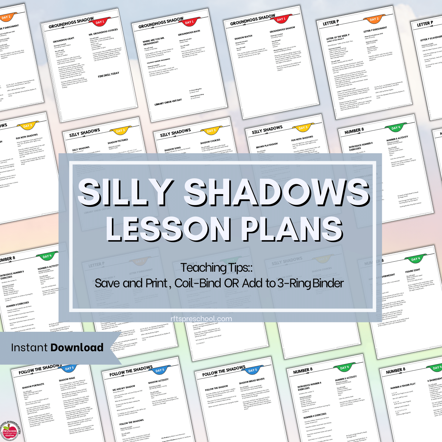 5-Day Preschool Shadow Lesson Plans | Silly Shadows Pre-K Unit - Image 7