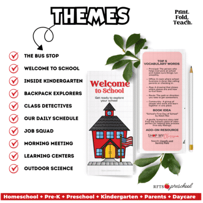 Tri-Foldable-Preschool and Kindergarten Lesson-Brochures–5 Tri-Foldable-Preschool and Kindergarten Lesson-Brochures