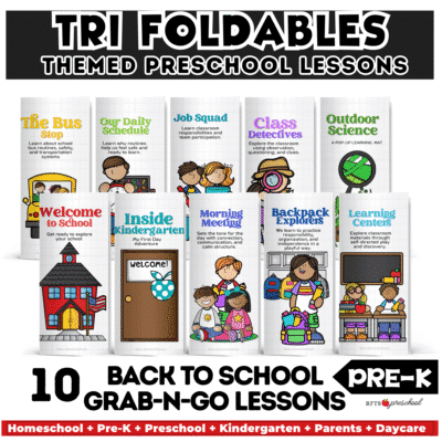 Tri-Foldable-Preschool and Kindergarten Lesson-Brochures-Cover